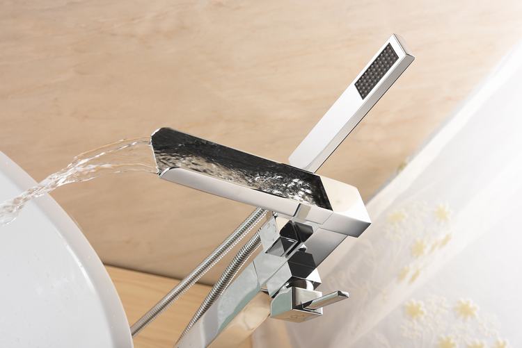 Thermostatic Bathtub Tap Pull-Out Shower Set Bathroom Faucet - Buy ...